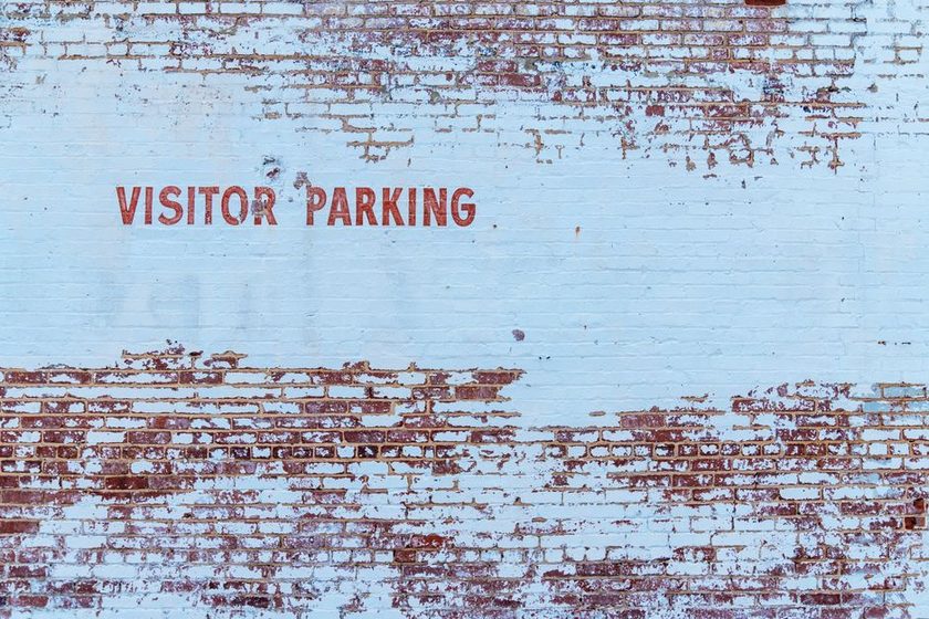 Pin-pricked paper pattern used to transfer a sign layout